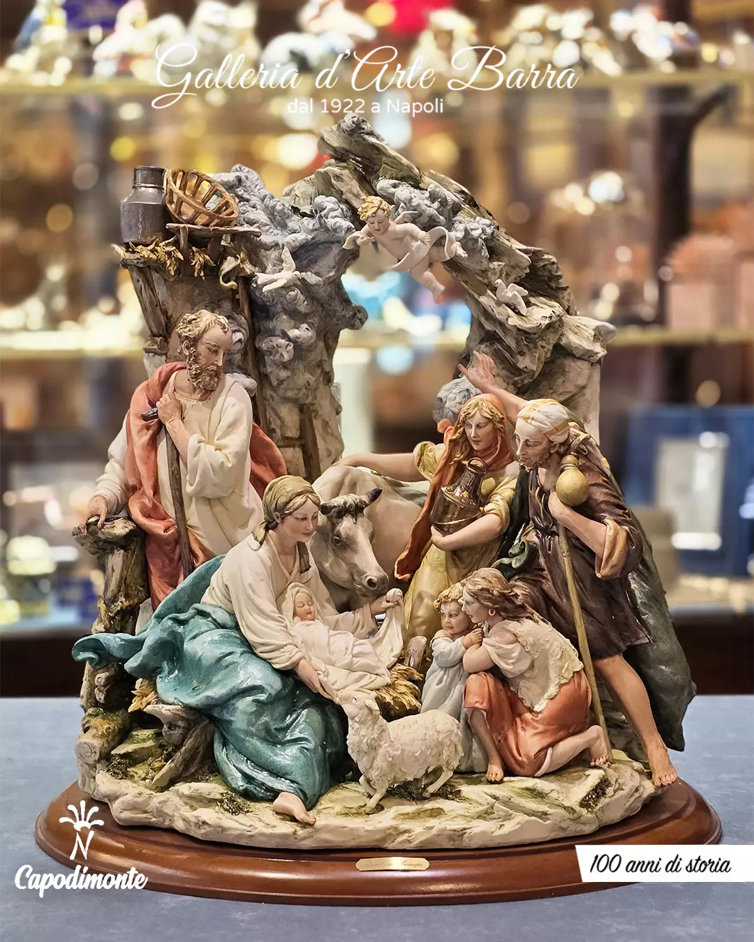 Porcellana Capodimonte. Presepe Gruppo Natività. Serie Elite. Raro e introvabile